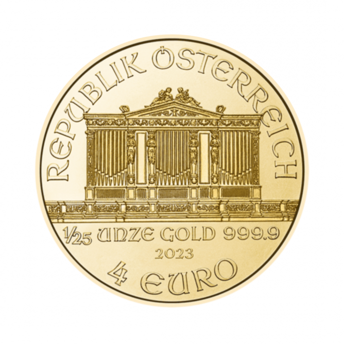 1/25 oz (1.24 g) auksinė moneta Vienos Filharmonija, Austrija 2023