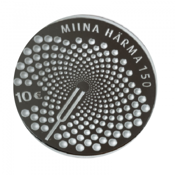 10 eurų sidabrinė moneta Miina Härma 150, Estija 2014