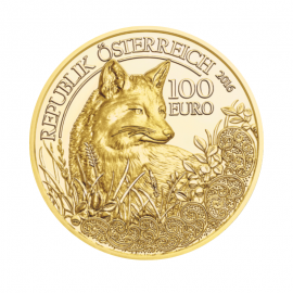 100 Eur (16.23 g) gold PROOF coin The fox, Austria 2016