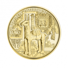 100 Eur (15.78 g) gold PROOF coin The gold of the Incas, Austria 2021
