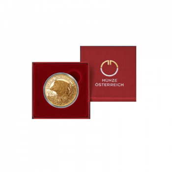 100 Eur (16.23 g) gold PROOF coin The wild boar, Austria 2014