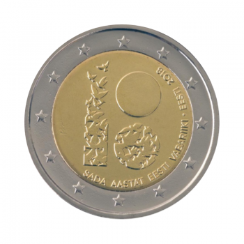 2 eurų monetų ritinėlis Estijos Respublikos šimtmetis, Estija 2018