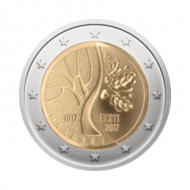 2 eurų moneta Estijos kelias į nepriklausomybę, Estija 2017