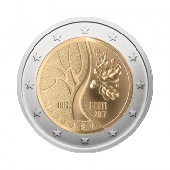 2 eurų moneta Estijos kelias į nepriklausomybę, Estija 2017