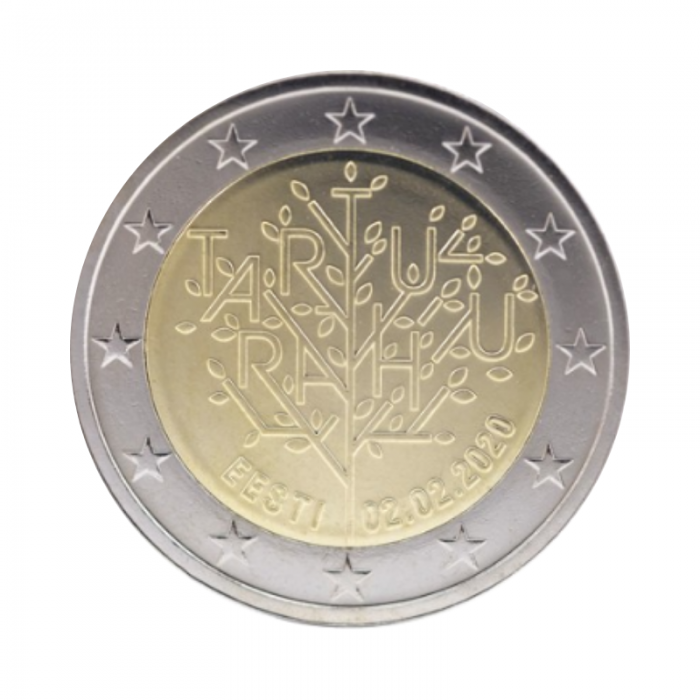 2 eurų moneta Tartu taikos sutarties šimtmetis, Estija 2020