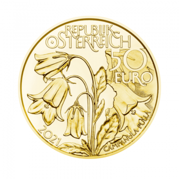 50 Eur auksinė moneta Alpių lobiai - miškai, Austrija 2021