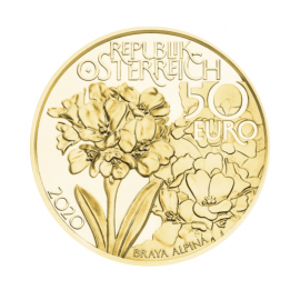 50 Eur (7.89 g) auksinė PROOF moneta Alpių lobiai - viršūnės, Austrija 2020