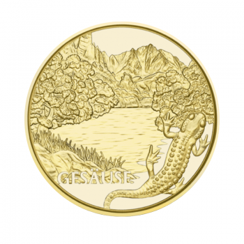 50 Eur auksinė moneta Alpių lobiai - vanduo, Austrija 2022