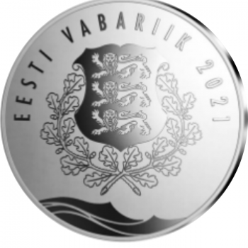 8 eur silver coin Hanseatic Pärnu, Estonia 2021