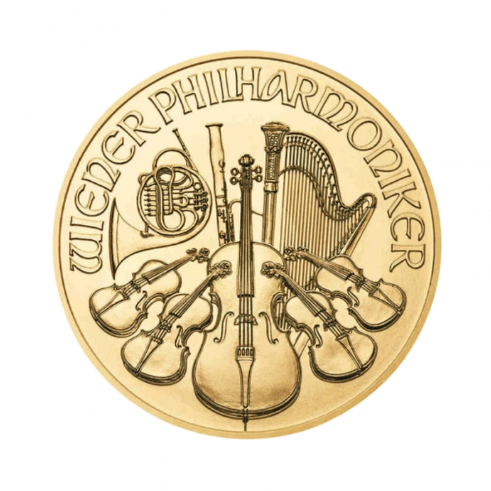 1/2 oz (15.55 g) auksinė moneta Vienos Filharmonija, Austrija 2022