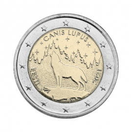 2 euro coin The wolf, Estonia 2021