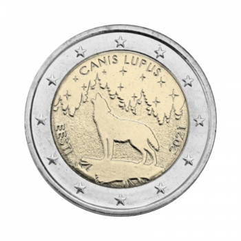 2 eurų moneta Vilkas, Estija 2021