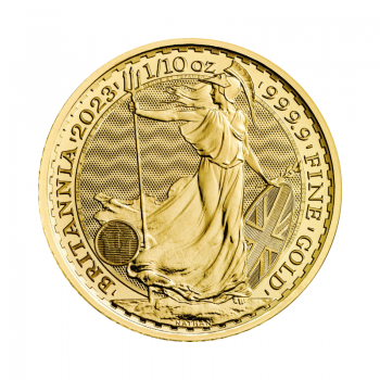 1/10 oz (3.11 g) auksinė moneta Britannia, Didžioji Britanija 2023