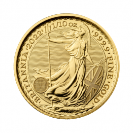1/10 oz (3.11 g) auksinė moneta Britannia, Didžioji Britanija 2022