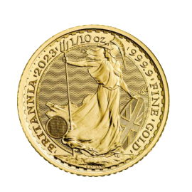 1/10 oz (3.11 g) auksinė moneta Britannia, Karalius Charlesas III, Didžioji Britanija 2023