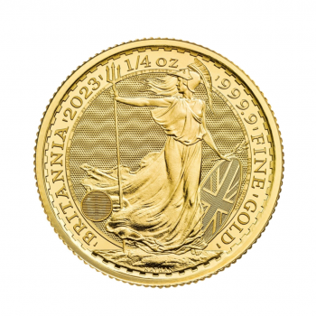 1/4 oz (7.78 g) auksinė moneta Britannia, Didžioji Britanija 2023