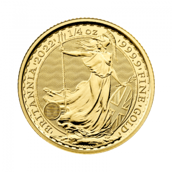 1/4 oz auksinė moneta Britannia, Didžioji Britanija 2022
