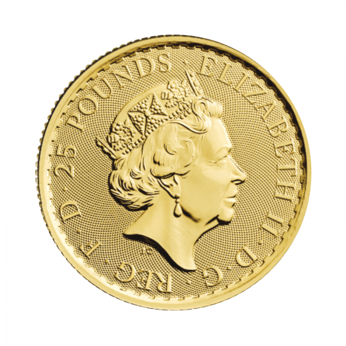 1/4 oz (7.78 g) auksinė moneta Britannia, Didžioji Britanija 2021
