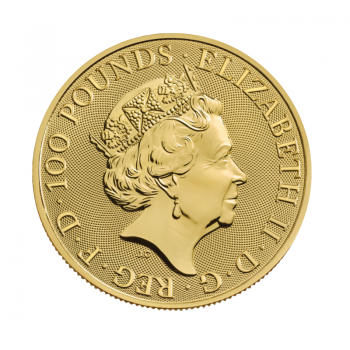 1 oz auksine moneta Completer, D. Britanija 2021 Karalienės Žvėrys