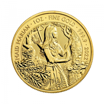 1 oz (31.10 g) auksinė moneta Maid Marian, Didžioji Britanija 2022