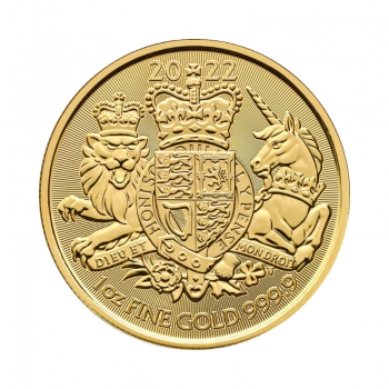 1 oz auksinė moneta Royal Arms, D. Britanija 2022