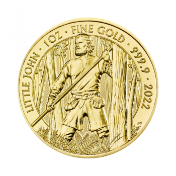 1 oz (31.10 g) auksinė moneta Little John, Didžioji Britanija 2022