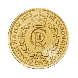 1/10 oz (3.11 g) pièce d'or Couronnement du roi Charles III, Grande-Bretagne 2023
