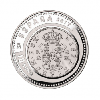10 eur sidabrinė moneta Burbono namas, Ispanija 2017