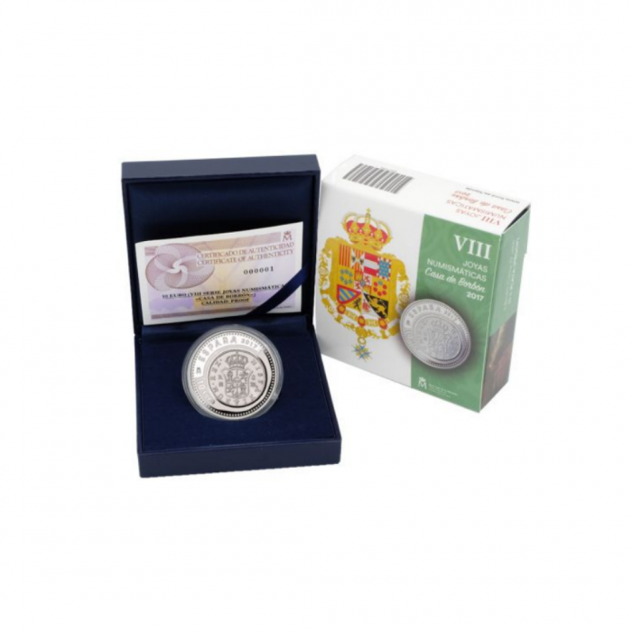 10 eur silver coin House of Bourbon, Spain 2017