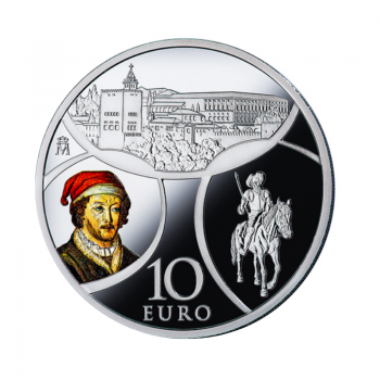 10 Eurų sidabrinė spalvota moneta Renesansas, Ispanija 2019