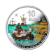 10 eur sidabrinė PROOF spalvota moneta Pirmoji kelionė laivu aplink pasaulį, Ispanija 2021