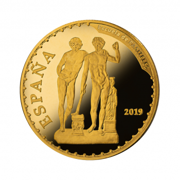 100 eurų auksinė moneta Prado muziejaus 200 metų jubiliejus, Ispanija 2019