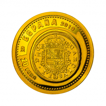 20 eurų (1.24 g) auksinė PROOF moneta Habsburgų namai, Ispanija 2019