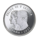 30 eur silver colored coin XACOBEO on the card, Spain 2021