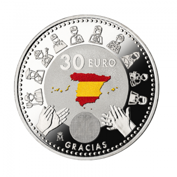 30 eurų sidabrinė moneta Gracias, Ispanija 2020
