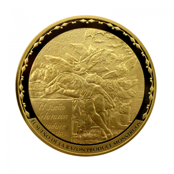 400 eurų auksinė moneta 275-osios Francisco de Goya metinės, Ispanija 2021