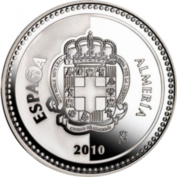 5 eurų sidabrinė moneta Almerija, Ispanija 2010