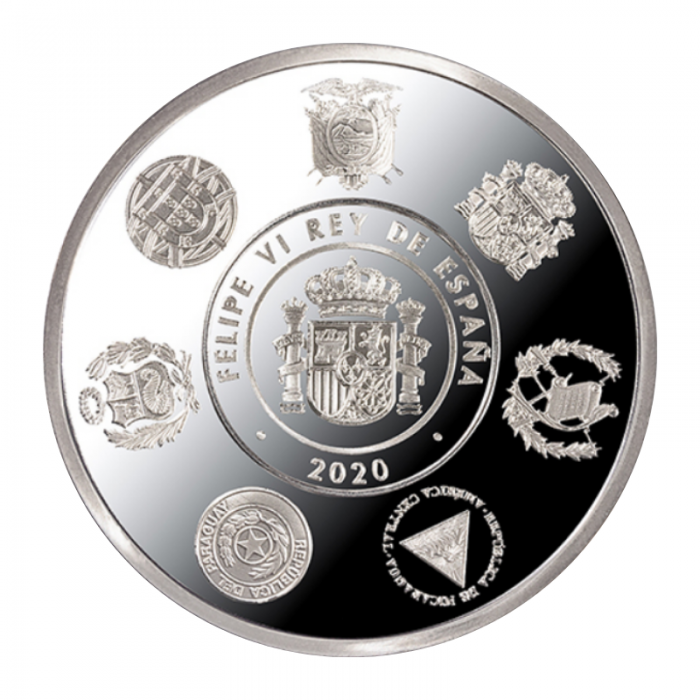 5 eurų sidabrinė moneta Locomotora Barcelona-Mataro, Ispanija 2020