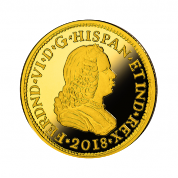 50 eurų auksinė moneta 150-osios Eskudo metinės, Ispanija 2018