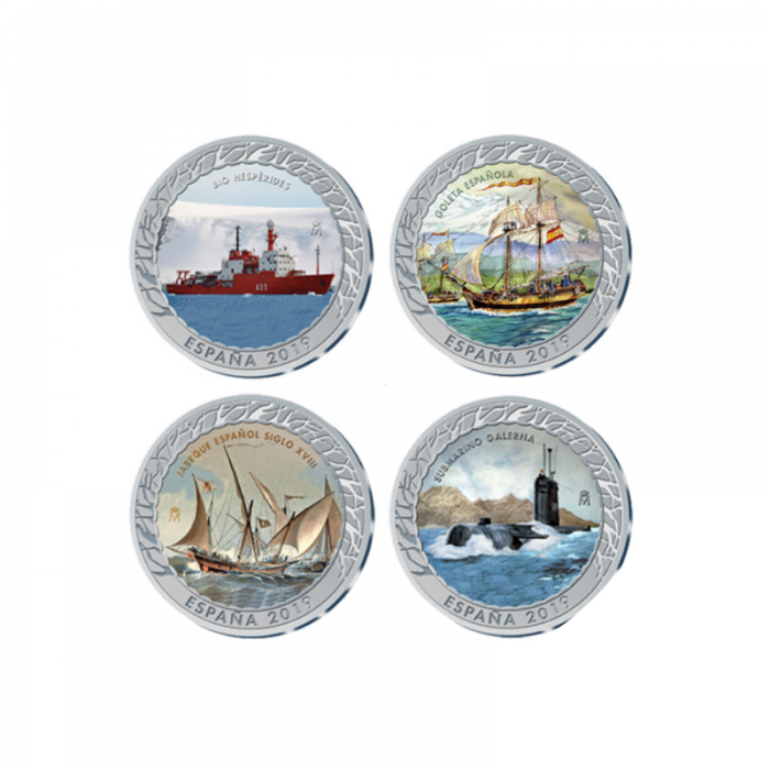 4 spalvotos euro monetos Laivybos istorija 5 serija, Ispanija 2019