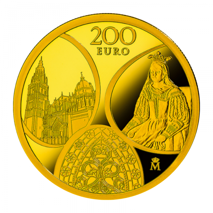 200 eurų (13.5 g) auksinė PROOF moneta Europos programa - Gotika, Ispanija 2020