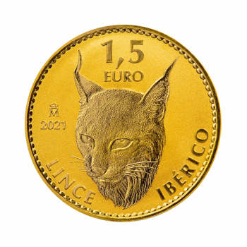 1 oz auksinė moneta Iberian lynx, Ispanija 2021