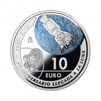 Monetų rinkinys Nusileidimas mėnulyje, Ispanija 2019