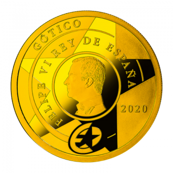200 eurų auksinė moneta Europos programa - Gotika, Ispanija 2020
