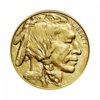 1 oz (31.10 g) auksinė PROOF moneta Buivolas, JAV 2022