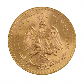 41.66 g auksinė moneta 50 Pesų, Meksika 1821 - 1947