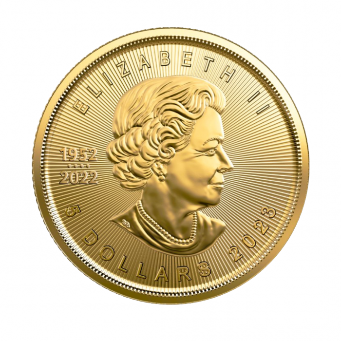 1/10 oz (3.11 g) auksinė moneta Klevo lapas, Kanada 2023