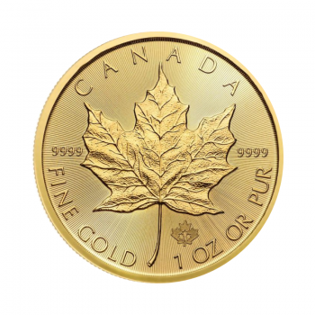 1 oz (31.10 g) auksinė moneta Klevo lapas, Kanada 2022