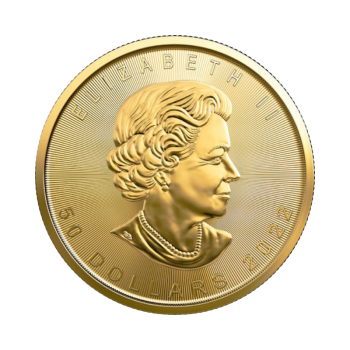 1 oz (31.10 g) auksinė moneta Klevo lapas, Kanada 2022