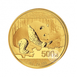 1 g auksinė moneta Panda, Kinija 2016